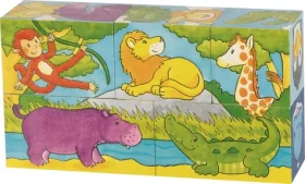 GOKI Drevené kocky Safari a Arktída