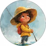 Jedlý papier malá rybárka pri vode 19,5 cm - Pictu Hap - Pictu Hap