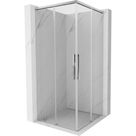 MEXEN/S - Rox Duo sprchovací kút posuvný 90 x 90, transparent, chróm 8C2D-090-090-01-00