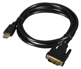 Lanberg CA-HDDV-10CC-0018-BK / Kábel HDMI-A na DVI-D / 1.8 m / 1920x1200 / čierna (CA-HDDV-10CC-0018-BK)