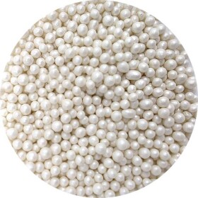 Cukrovo-ryžové perly, biele perleťové, 5 mm, 1 kg - I LOVE CAKES - I LOVE CAKES