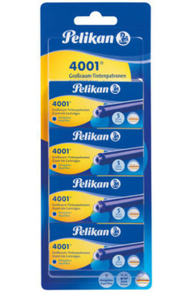 Pelikan 4001 GP kráľovská modrá 4x 5 ks / Atramentové bombičky (330894)