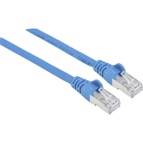 Intellinet 741033 RJ45 sieťové káble, prepojovacie káble CAT 6A S/FTP 7.50 m modrá fóliové tienenie, tienenie pletivom, tienený, bez halogénov 1 ks; 741033