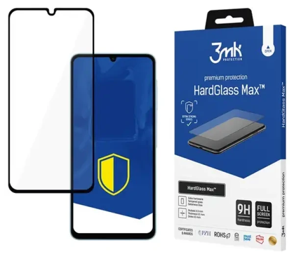 3mk HardGlass Max Black / Tvrdené sklo / Samsung Galaxy A06 / Cez celý displej
