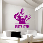 Veselá Stena Samolepka Elite Gym Farba: bílá, Veľkosť: 100 x 106 cm