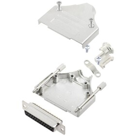 TRU COMPONENTS TCMHDM25DBSK 7708584 sada D-SUB zásuvková lišta 180 ° Pólov: 25 spájkovaný 1 ks; 7708584