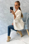 Bunda s klopami elegantná svetlo béžová UNI