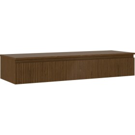 MEXEN/S - Rivel kúpeľňová skrinka pod umývadlo 140 cm s doskou, 1 šuplík, reliéf, orech 91A20-14023-1-BFC86