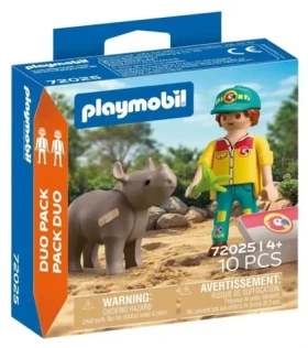 Playmobil® DuoPack 72025 DuoPack Ošetrovateľ s nosorožcom