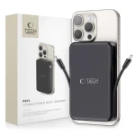 Tech-Protect LifeMag PB31 čierna / Powerbanka / MagSafe / 10000mAh / USB-C / USB-A / Lightning (25384-0)