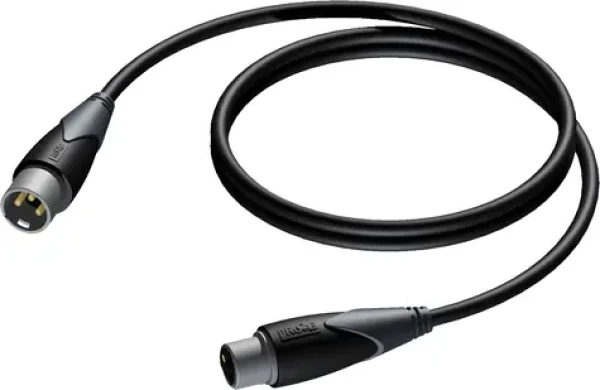 Procab XLR čierna / Kábel / XLR (M) - XLR (F) / 0,5 m (CLA901/0.5)