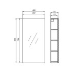 CERSANIT - Zrkadlová skrinka CITY 40, biela DSM S584-022-DSM