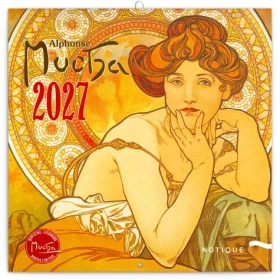 NOTIQUE Poznámkový kalendár Alfons Mucha 2027, 20 x 20 cm (PGP-36983)