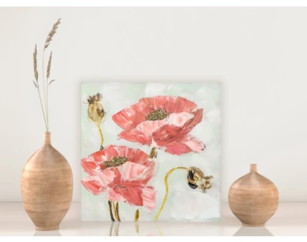 Ručne maľovaný obraz Vlčie maky 30x30 cm%