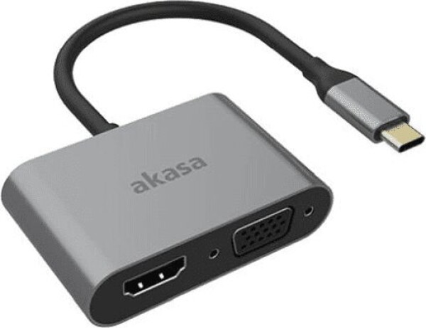 Akasa USB-C - HDMI - VGA strieborný (AK-CBCA23-18BK)