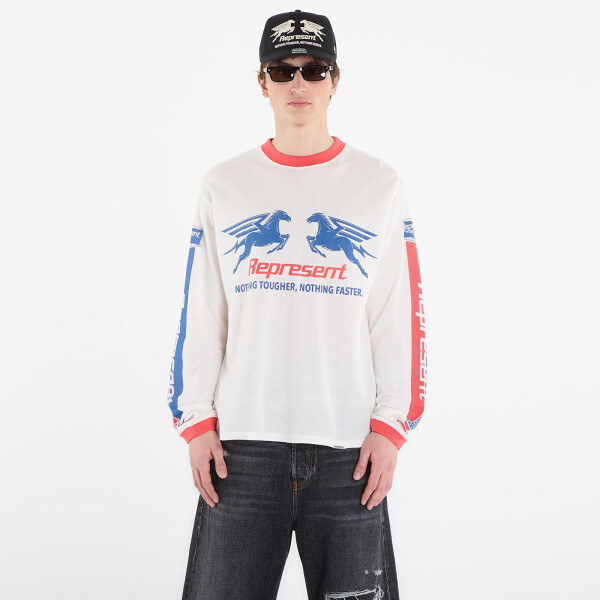 Tričko REPRESENT Mesh Pegasus Long Sleeve T-Shirt UNISEX Flat White M