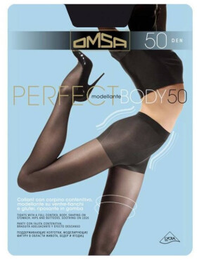 OMSA Dámske zoštíhľujúce pančuchové nohavice Perfect Body Nero 50 DEN 260OM PERFECT BODY 50.0091 M