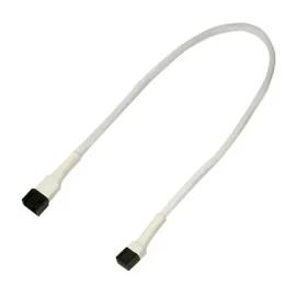Nanoxia / Predlžovací kábel 3-pin Molex / 30 cm / biela (NX3PV30W)
