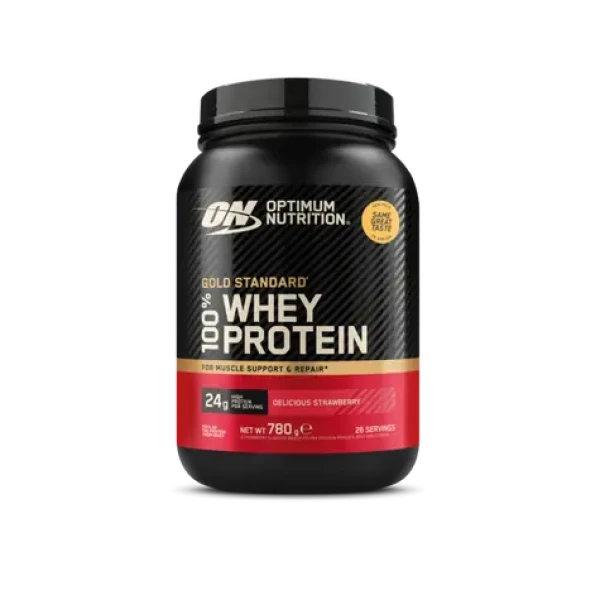 100% Whey Gold Standard - Optimum Nutrition (lahodná jahoda, 768 g) (4248-120-780g-deliciousstrawberry)