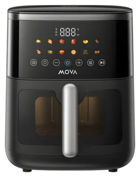 MOVA FD10 Pro Max čierna / Teplovzdušná fritéza / 2000W / 6 l / 12 programov / Wi-Fi (FD10 Pro Max BL)