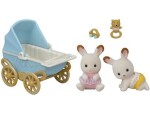 Sylvanian Families: Dvojičky Chocolate králikov s kočíkom