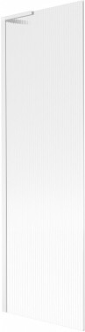 MEXEN/S - Next L vaňová zástena FIX 60 x 150, prúžky, biela 895-060-000-03-09-20