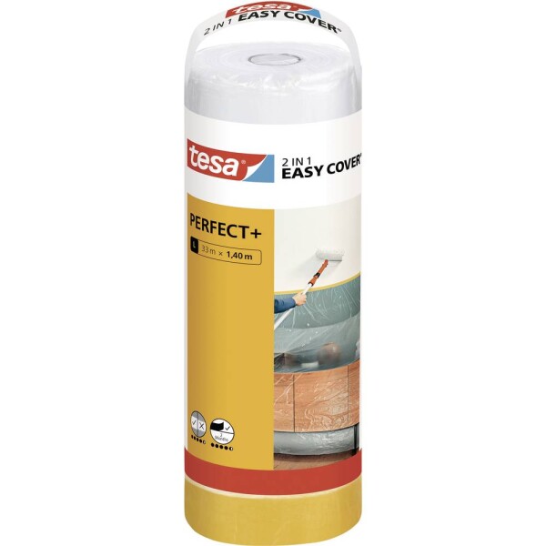 Tesa Easy Cover Perfect+ 56574-00000-00 krycia fólia žltá, priehľadná (d x š) 33 m x 1.40 m 1 sada; 56574-00000-00