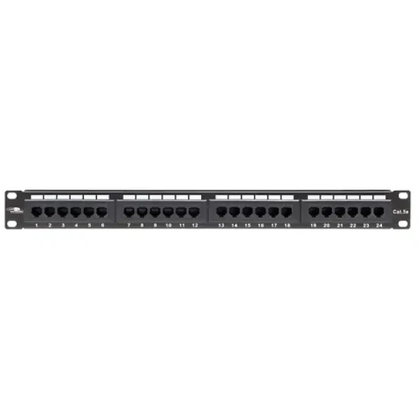 Lanview Patch panel 24 portov čierny / Patch panel / 19" / 1U / CAT5e UTP (LPP110)