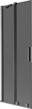 MEXEN/S - Velar dvojkrídlová posuvná vaňová zástena 70 x 150, grafit, grafit kartáčovaná 896-070-000-41-66