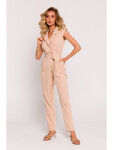 Dámsky overal s asymetrickým vzorom M780 Beige - MOE S-36 béžová