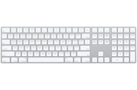 Apple Magic Keyboard s numerickou klávesnicou biela / bezdrôtová klávesnica / Bluetooth / USB s Lightning konektorom / SK (MQ052CZ/A)