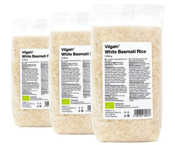 Vilgain Basmati ryža biela BIO 1000