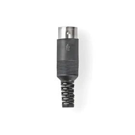 Nedis DIN konektor čierna / Audio konektor / Zástrčka / Twist-on / Poniklovaný / 6,0 mm / 25 ks (CAVC20903BK)