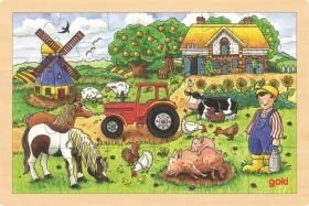 GOKI Drevené puzzle Farma pána Millera