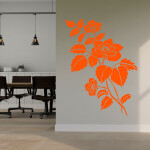 Veselá Stena Samolepka Kvetina Farba: červená, Veľkosť: 80 x 59 cm