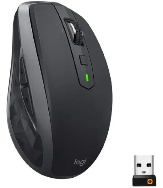 Logitech MX Anywhere 2S Graphite / Myš / bezdrôtová / Laserový senzor / Bluetooth / Darkfield / Unifying prijímač (910-007231)