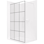 CERANO - Sprchová zástena Walk-in Onyx Cube Ľ/P - 8 mm - hranatá vzpera - biela matná, industriálne sklo - 90x200 CER-8050BD492