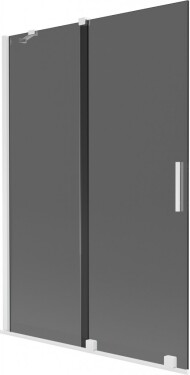 MEXEN/S - Velar dvojkrídlová posuvná vaňová zástena 120 x 150, grafit, biela 896-120-000-41-20