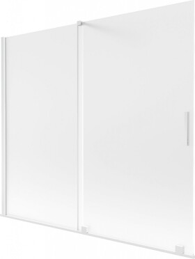 MEXEN/S - Velar dvojkrídlová posuvná vaňová zástena 180 x 150, dekor, biela 896-180-000-31-20