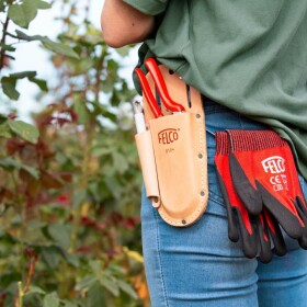 Kožené puzdro na nožnice a brúsik FELCO 910+
