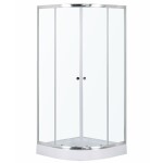 KERRA - Sprchovací kút s vaničkou Leo 90 (chróm) 5907548117571