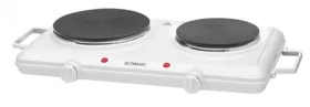 Clatronic DKP 3583 / dvojplatničkový varič / 2500 W / 180 mm @ 1500 W 150 mm @ 1000 W / 2 termostaty / biela (DKP 3583)