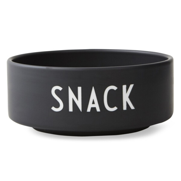 Design Letters Snack porcelánová miska čierna 12 cm