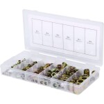 Sortiment závitových nitov, oceľ, M3x9mm-M10x21mm, 150 ks KS Tools 970.0610; 970.0610