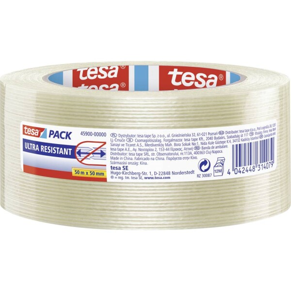 Tesa ULTRA RESISTANT 45900-00000-00 vláknitá lepiaca páska TESAPACK® priehľadná (d x š) 50 m x 50 mm 1 ks; 45900-00000-00