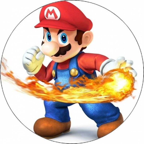 Jedlý papier Super Mario a ohnivá guľa 19,5 cm - Pictu Hap - Pictu Hap