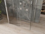 MEXEN/S - OMEGA sprchový kút 3-stenná 140x80, transparent, chróm 825-140-080-01-00-3S