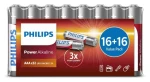 Philips LR03P32FV/10 / Alkalické batérie AAA / 32 ks (8712581680572)