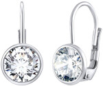 Silvego Elegantné strieborné náušnice s čírymi Swarovski Zircon SILVEGOB70607S