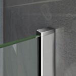 H K - Vaňová zástena S3 CLEAR 100x140cm - trojdielna sklopná, číre sklo SE-S3CLEAR100